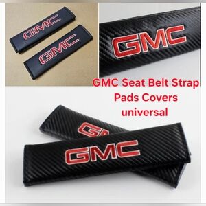 2 new GMC carbon fiber car seat belt Strap cushioned pads